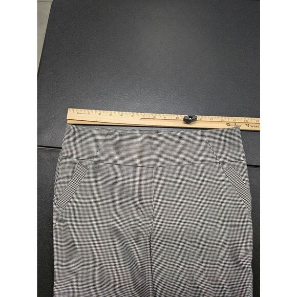 Soho Apparel Ankle Length Pull On Pants Medium Stretch Black/Gold Houndstooth Wo - Picture 6 of 7